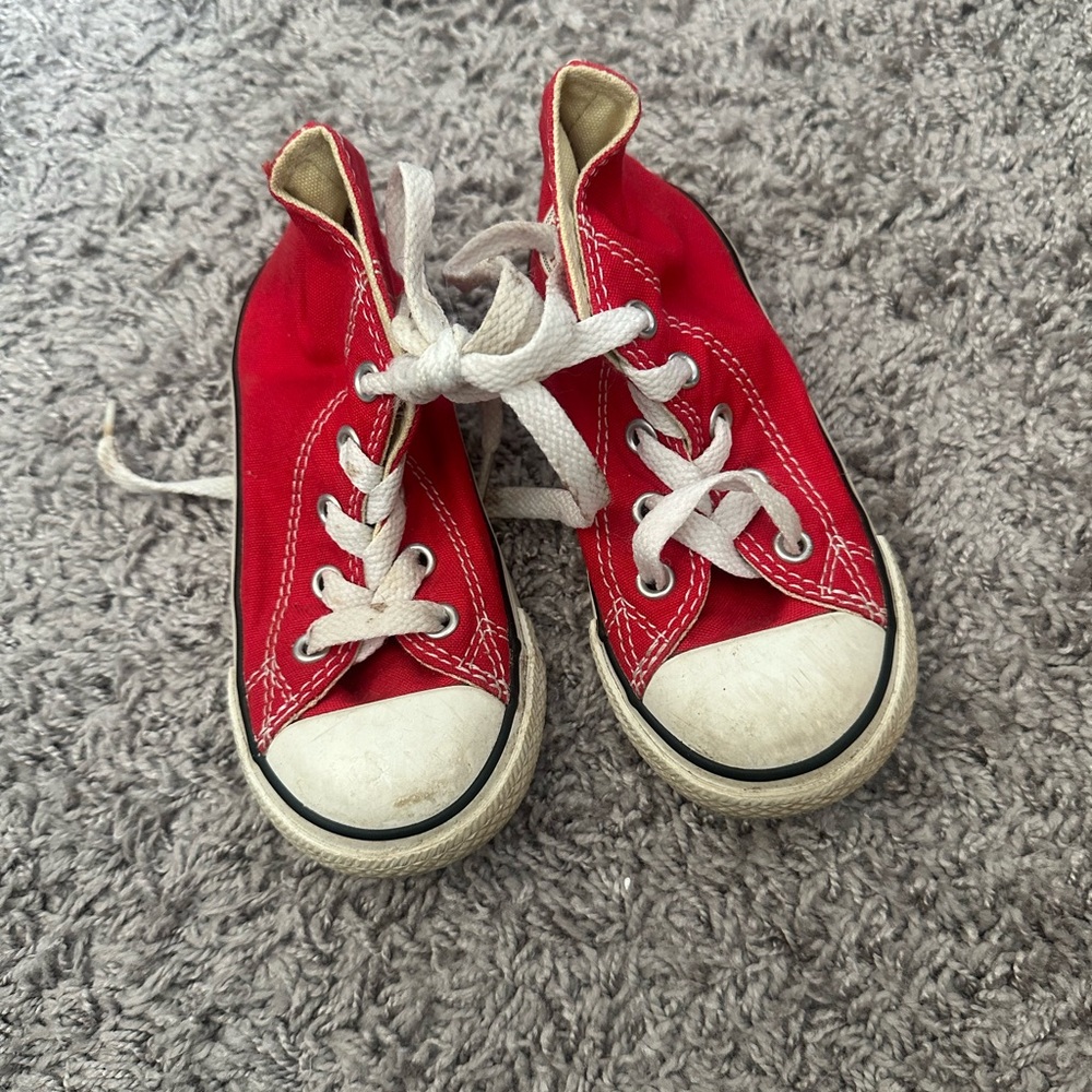 Converse Kids Red High-Top Sneakers